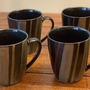Sango Set of 4 Coffee Mugs in Avanti Black 4721